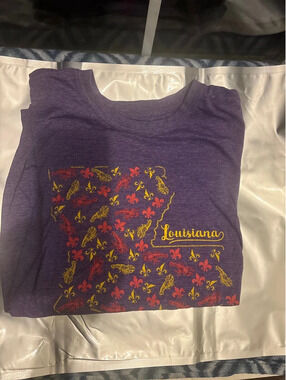 Louisiana crawfish purple T-shirt